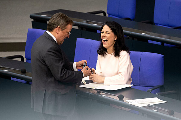 Armin Laschet, Annalena Baerbock- Bundestag