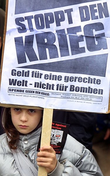 Demonstranten gegen Krieg in Afghanistan