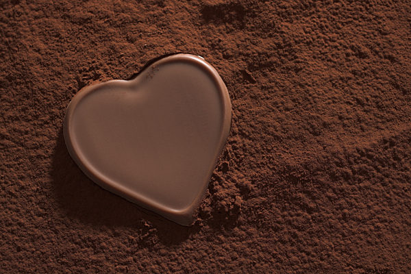 Schokolade; Herz; Kakaopulver;