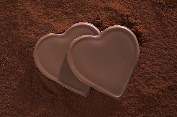 Schokolade; Herzen; Kakaopulver;