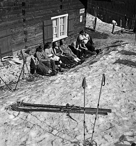 Ein Ausflug nach Mittelberg in Österreich; Deutsches Reich 1930er Jahre. A trip to Mittelberg in Austria; Germany 1930s.