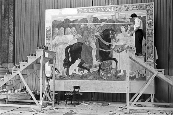 Vorbereitungen für die Große Deutsche Kunstausstellung im neuen Haus der Kunst in München; Deutschland 1930er Jahre. Preparations for the Great German art exhibition in the new House of Arts in Munich; Germany 1930s.