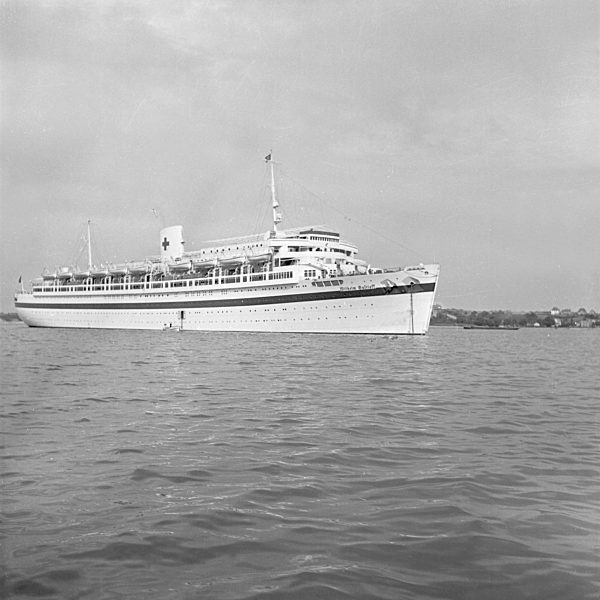 Das am 5. Mai 1937 vom Stapel gelaufene KdF Schiff "Wilhelm Gustloff"; Deutschland 1940. The KdF ship "Wilhelm Gustloff" was launched May 5th; 1937; Germany 1940.