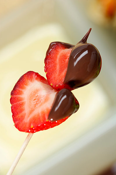 Erdbeeren mit Schokolade