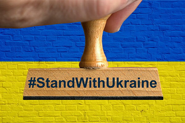 Symbolischer Stempel #StandWithUkraine