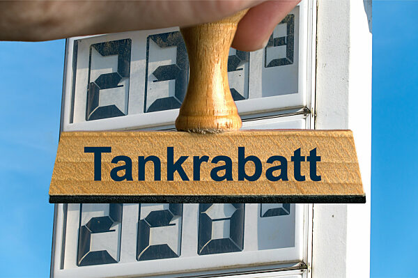 Symbolischer Stempel Tankrabatt