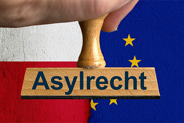 Symbolischer Stempel Asylrecht