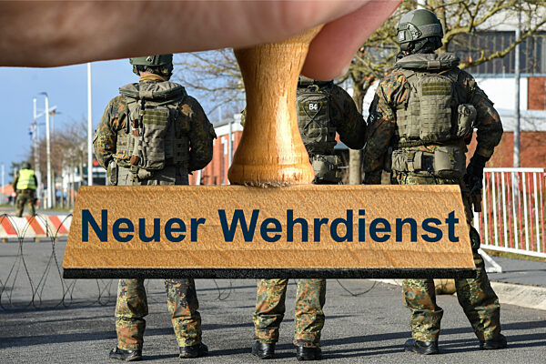 Symbolischer Stempel Neuer Wehrdienst