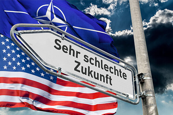 Symbolischer Wegweiser Sehr schlechte Zukunft