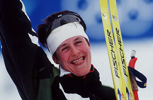 BIATHLON 
Uschi DISL , Deutschland ,Brustbild ,lache