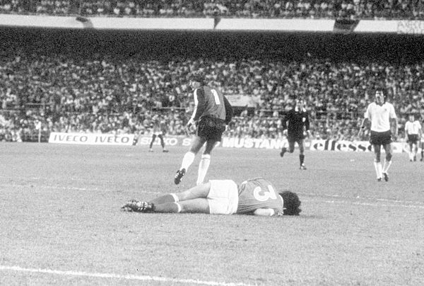 Schumacher is Commiting a Foul against Battiston