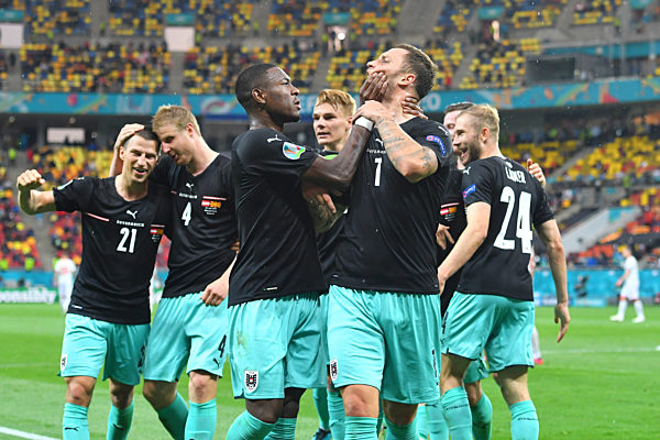 Fussball EURO 2020 Vorrunde/
Oesterreich-Nordmazedonien 3-1.