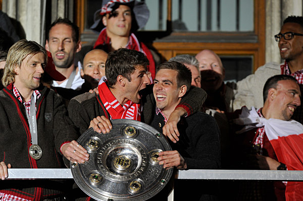 Meisterfeier FC Bayern Muenchen-Rathausbalkon,Marienplatz