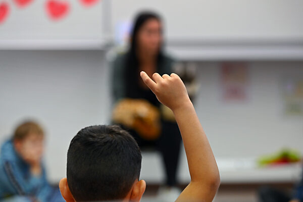 Schulunterricht an einer Grundschule in Bayern.