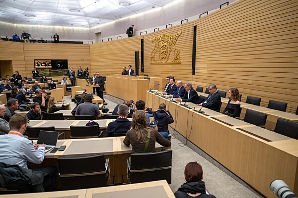 ZENTRALER WAHLABEND LANDTAGSWAHL BADEN WUERTTEMBERG 8. Maerz 2026