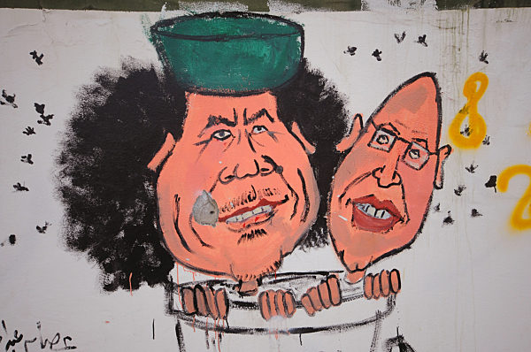 Libyen - Karikaturen und Wandgemälde