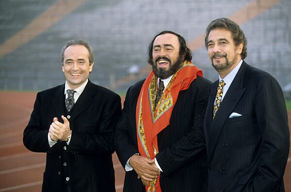 v.li.: Jose Carreras, Luciano
Pavarotti...