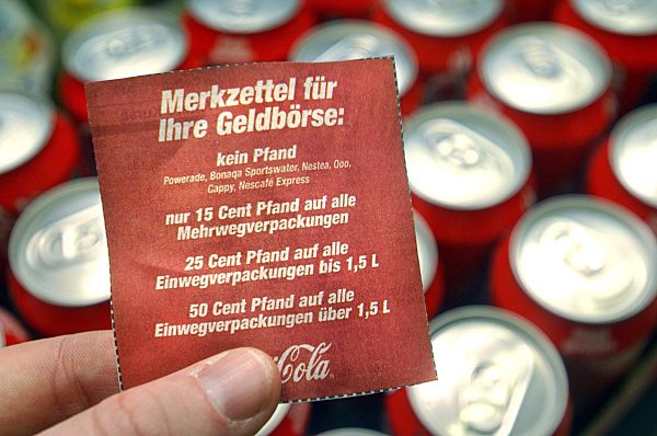 Dosenpfand in Kraft getreten