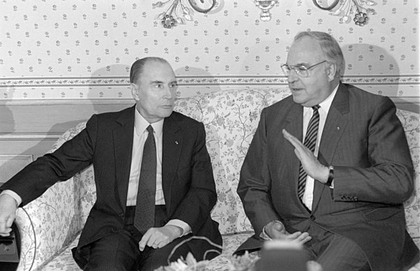 Helmut Kohl and Francois Mitterrand