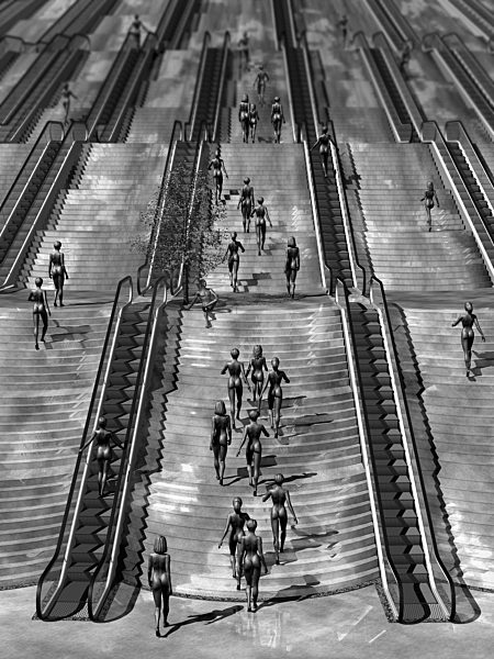 Aufstieg, Illustration von Gregor Hartmann