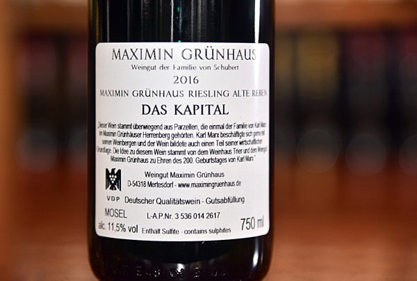 "Kapital"-Wein vom ehemaligen Marx-Weinberg