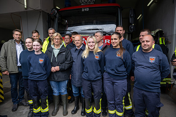 Hochwasser im Saarland - Bundeskanzlerbesuch