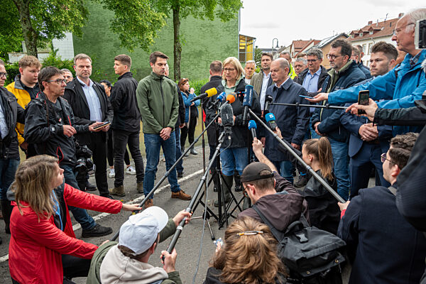 Hochwasser im Saarland - Bundeskanzlerbesuch