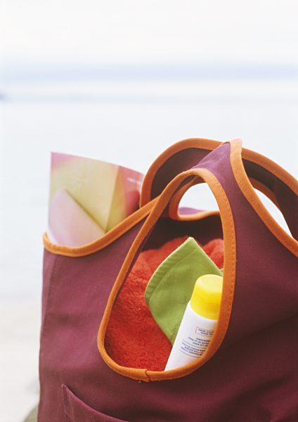 Beach bag, close-up