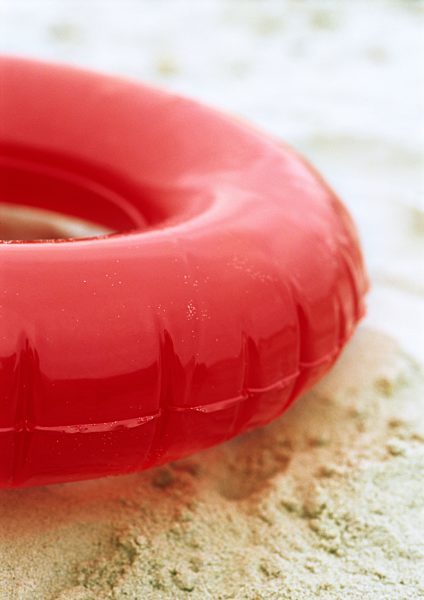 Innertube on beach