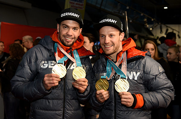 Wintersport, DOSB Empfang am Frankfurt Flughafen der Olympioniken 2018