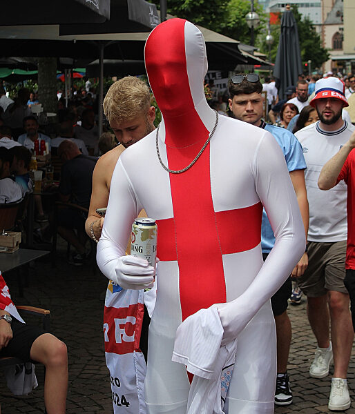 Fussball EM 2024, Dänemark - England Fanfest in Frankfurt