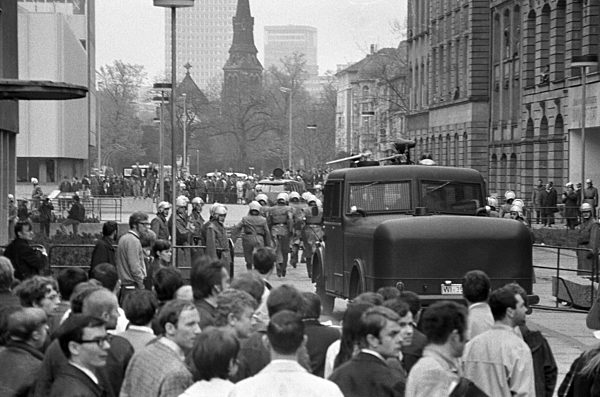 Conflicts between police and students 1969 in Frankfurt