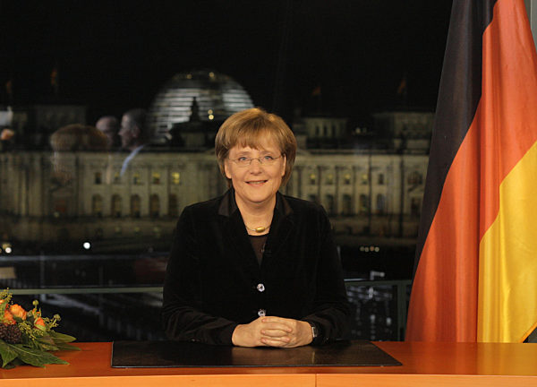 Bundeskanzlerin Angela Merkel, fotografiert im Bundeskanzleramt in Berlin am...