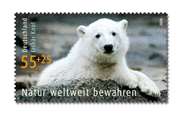 "Natur weltweit bewahren" steht auf einer Briefmarke mit dem Konterfei des...