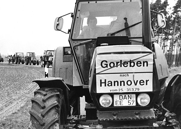 Bauernprotest gegen geplantes Atommüll-Lager in Gorleben 1979