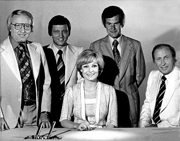 Dagmar Berghoff mit Kollegen 1976