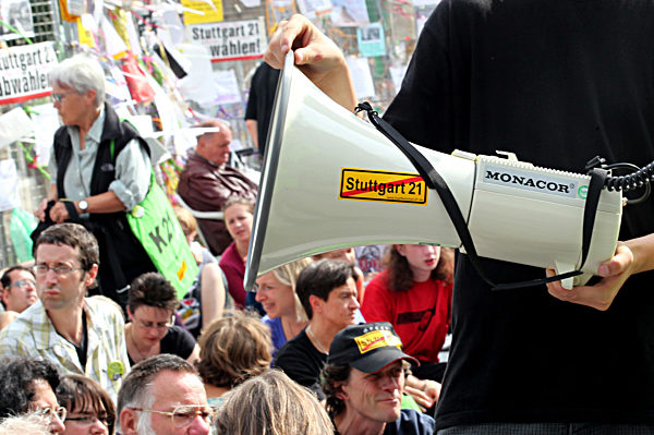 Probesitzblockade gegen Stuttgart 21