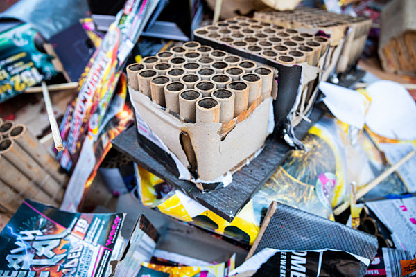 Aufräumarbeiten nach Silvester in Hannover