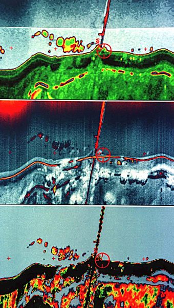 Luftbilder dokumentieren Deichabrutsch an der Oder