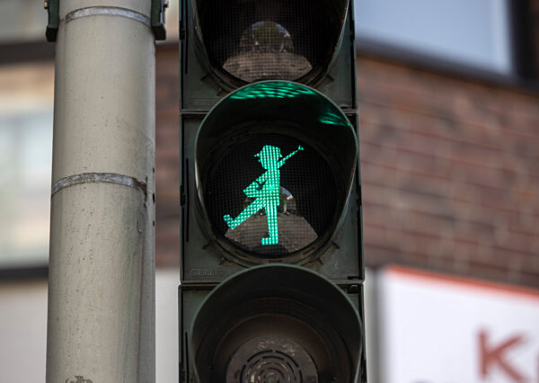 In Mönchengladbach gibt es jetzt Schützen-Ampelmännchen