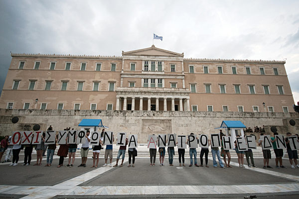 Demonstration supporting the Greece's exit from the eurozone