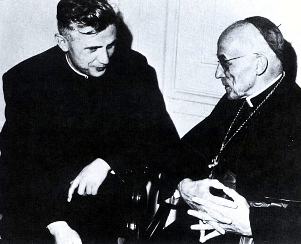 Joseph Ratzinger with cardinal Joseph Frings