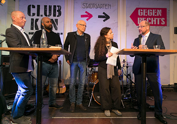 Martin Schulz, SPD, Kanzlerkandidat bei der Veranstaltung im Koelner Stadtgarten, 23.04.2017.