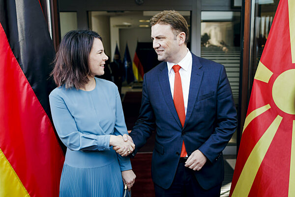 BMin Baerbock in Nordmazedonien