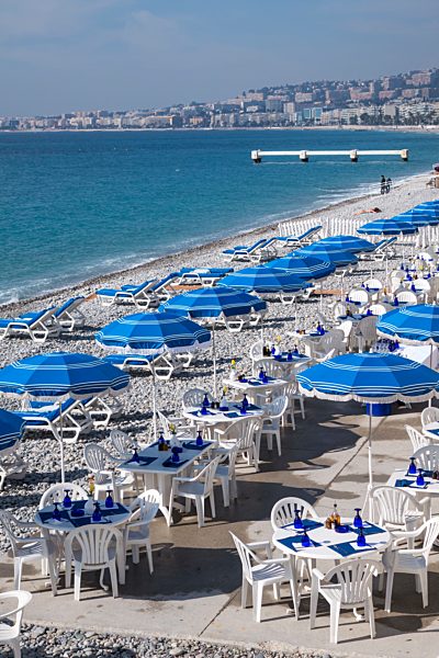 Beach Bar, Promenade des Anglais, Nizza, Frankreich