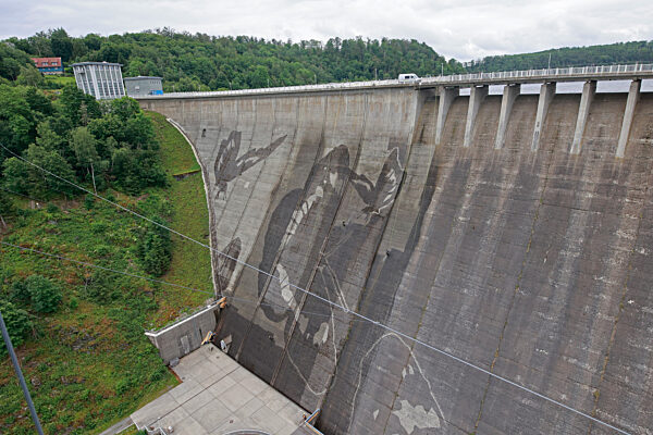 Graffiti an der Rappbodetalsperre