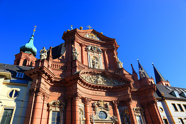 Das Neum?nster, Neum?nster St. Johannes Evangelist und St. Johannes der T?ufer, ehemaliges Kollegiatstift, Stift Neum?nster, Kollegiatstift Neum?nster, W?rzburg, Unterfranken, Bayern, Deutschland