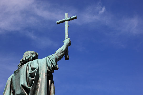 Bonifatiusdenkmal am Bonifatiusplatz, Fulda, Hessen, Deutschland