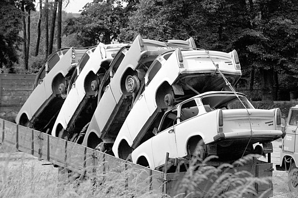 Disposed of Trabant cars