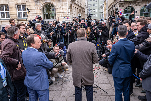 Press Conference Amid Media Frenzy at Munich Security Conference